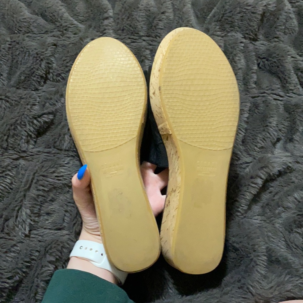 🛍️Stuart Weitzman Black leather cork sandal platform! - Picture 9 of 9